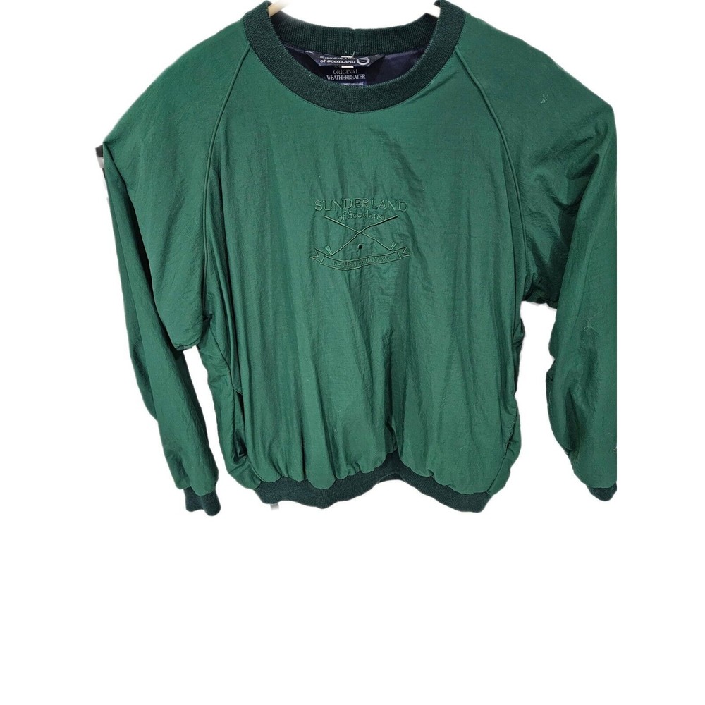 Men's Green Sunderland Of Scotland Original Weatherbeater Pullover Size Extra Lg